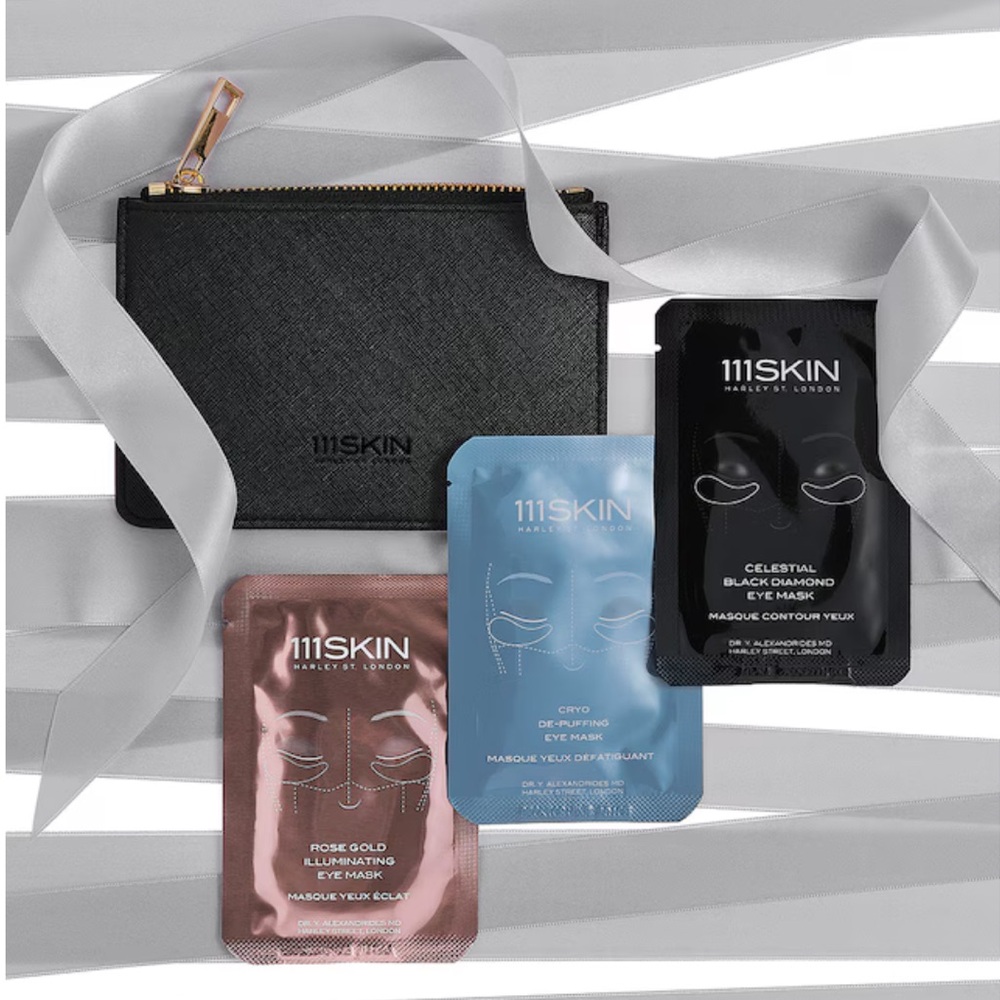 111SKIN Jetsetter Eye Mask Trio with Stylish Black Pouch